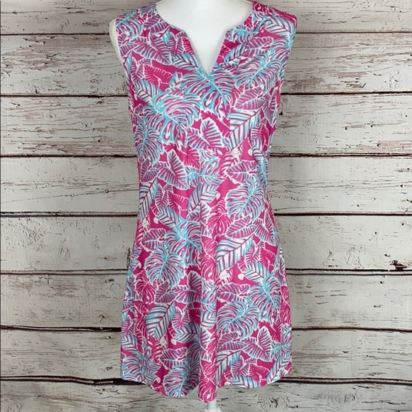 Pink Lily Dresses & Skirts - Pink Lily Beautiful Bright Pink & Teal Dress Smal
